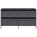 vidaXL Buffet anthracite 135x39x73 5 cm acier laminé à froid