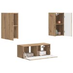 vidaXL Ensemble meuble TV 2 Pièces Chêne artisanal Bois d'ingénierie