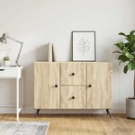 vidaXL Buffet Chêne Sonoma 89 x 34 5 x 60 cm Bois d'ingénierie