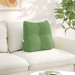 vidaXL Coussin de Dos Vert clair 45 x 24 x 50 cm Velours