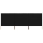vidaXL Paravent 3 panneaux Tissu 400 x 160 cm Noir