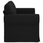 vidaXL Canapé Noir 215 x 82 x 80 cm tissu
