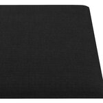 vidaXL Panneaux muraux 12 Pièces Noir 90x15 cm Tissu 1 62 m²