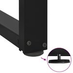 vidaXL Pieds de table basse en T  2 pièces  noir  70 x 25 x (30-31) cm  acier