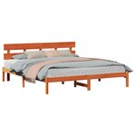 vidaXL Cadre de lit Marron 200 x 200 cm Bois de pin massif