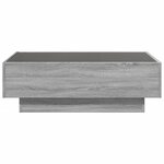 vidaXL Table basse avec LED sonoma gris 90x50x30 cm bois d'ingénierie