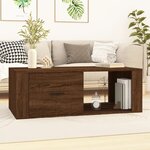vidaXL Table basse Chêne marron 100x50 5x35 cm Bois d'ingénierie