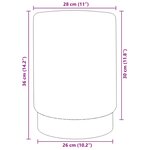 vidaXL Tabouret Bleu clair et doré Velours 28 x 36 cm