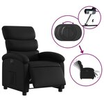 vidaXL Fauteuil inclinable électrique Noir Similicuir