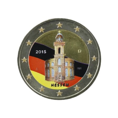 Pièce commémorative 2 euros - Allemagne 2015 - Hesse et l'église Saint-Paul de Francfort