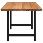 vidaXL Table à manger marron clair bois de chêne massif rectangulaire