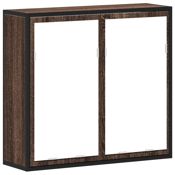 vidaXL Armoire à miroir de salle de bain chêne marron bois ingénierie