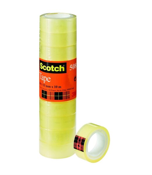 Ruban adhésif 508  transparent  15 mm x 10 m Tour de 10 SCOTCH