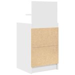 vidaXL Tables de chevet avec 2 tiroirs 2 Pièces blanc 38x34x80 cm