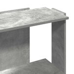 vidaXL Bibliothèque à 3 niveaux gris béton 60x30x80 cm bois ingénierie