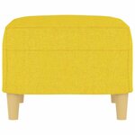 vidaXL Repose-pied Jaune clair 60x50x41 cm Tissu