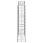 vidaXL Paniers à gabions arqués 13 Pièces 200x30x140/160 cm Fer galvanisé