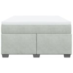 vidaXL Sommier à lattes de lit et matelas Gris clair 160x200cm Velours