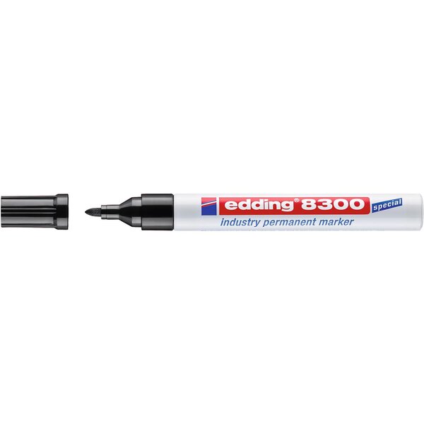 Marqueur Permanent Spécial Industrie 8300 Noir Pointe Ronde 1 5-3 mm EDDING