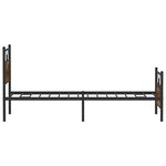 vidaXL Cadre de lit sans matelas chêne fumé 90x190cm bois d'ingénierie