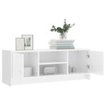 vidaXL Meuble TV blanc brillant 102x30x37 5 cm bois d'ingénierie