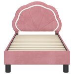 vidaXL Cadre de lit pour tout-petit avec tête de lit Rose 70 x 140 cm