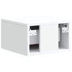 vidaXL Cabinet de chevet mural avec tiroir Blanc 34 5 x 33 x 20 cm