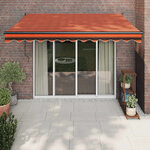 vidaXL Auvent rétractable automatique orange et marron 3 5x2 5 m