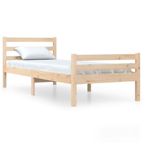 vidaXL Cadre de lit Bois massif 100x200 cm