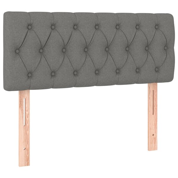 vidaXL Tête de lit Gris foncé 100x7x78/88 cm Tissu