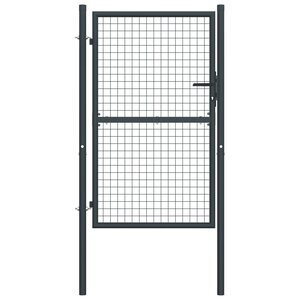 vidaXL Portail en maille de jardin Acier galvanisé 100 x 225 cm Gris