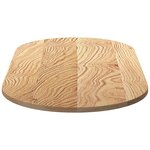 vidaXL Dessus de table 120x60x2 cm bois de chêne massif ovale