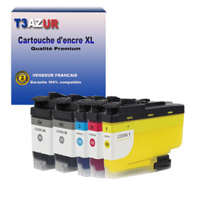 T3AZUR Lot de 5 Cartouches compatibles avec Brother LC3239XL pour Brother MFC-J5945DW MFC-J6945DW (Noire+Couleur) – T3AZUR