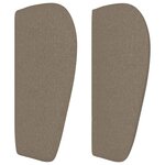 vidaXL Tête de lit avec oreilles Taupe 183x23x78/88 cm Tissu