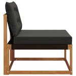 vidaXL Sofa de milieu extérieur Bois d'acacia massif et Textilène