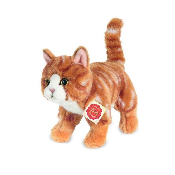 Peluche Chat debout rouge 20 cm