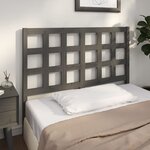 vidaXL Tête de lit Gris 125 5x4x100 cm Bois massif de pin