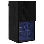 vidaXL Meuble TV mural Chêne noir 30 5 x 30 x 60 cm Bois d'ingénierie