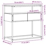 vidaXL Table console Bois Ancien 75 x 40 x 75 cm Bois d'ingénierie