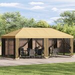 vidaXL Abri de jardin avec parois 6 x 3 m Crème Polyester et Acier