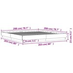 vidaXL Cadre de lit avec lumières LED sonoma gris 200x200 cm