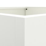 vidaXL Jardinière blanc 52x48x75 cm acier