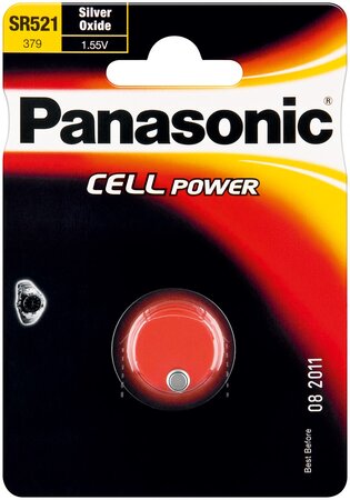 Pile bouton Oxyde d'argent Cell Power 379/SR63 (SR521 EL) 1.55 V PANASONIC
