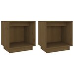 vidaXL Tables de chevet 2Pièces Marron miel 40x30x40cm Bois de pin solide