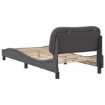 vidaXL Cadre de lit sans matelas Hvar gris 90x190 cm similicuir