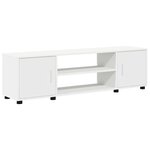 vidaXL Ensemble meuble TV Montage mural 4 Pièces Blanc Bois d'ingénierie