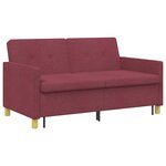vidaXL Canapé-lit escamotable Bordeaux Tissu