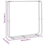 vidaXL Portant de bois de chauffage 150x25x150 cm acier galvanisé