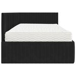 vidaXL Cadre de lit d'angle avec matelas 2 Pièces Noir Velours
