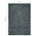 Vidaxl tapis lavable pliable gris 160x230 cm polyester